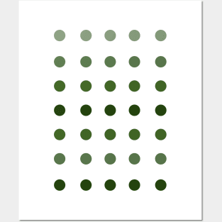 Rows of Green Dots Posters and Art